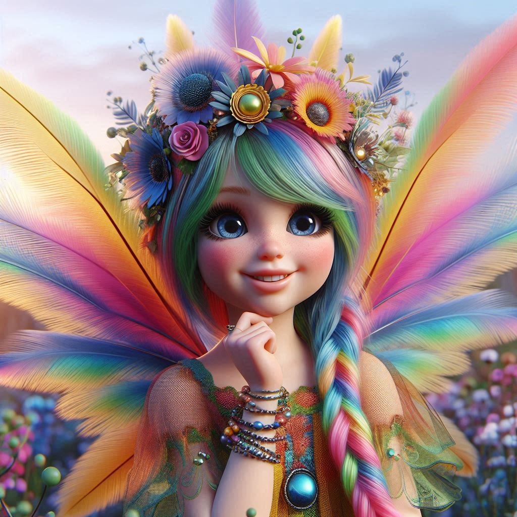smiling cute fairy