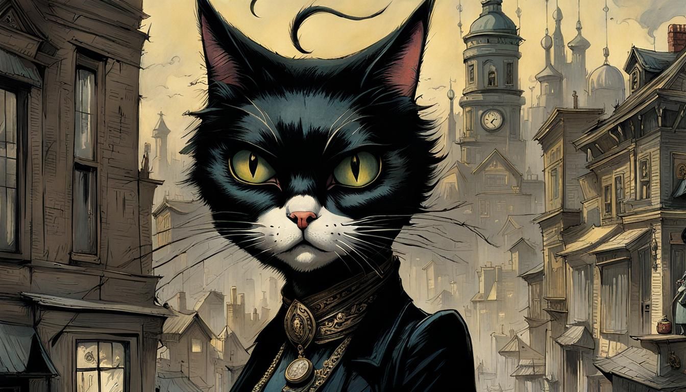 "Kitty from Kansas City" Epic 1920s era masterpiece / (cat w...