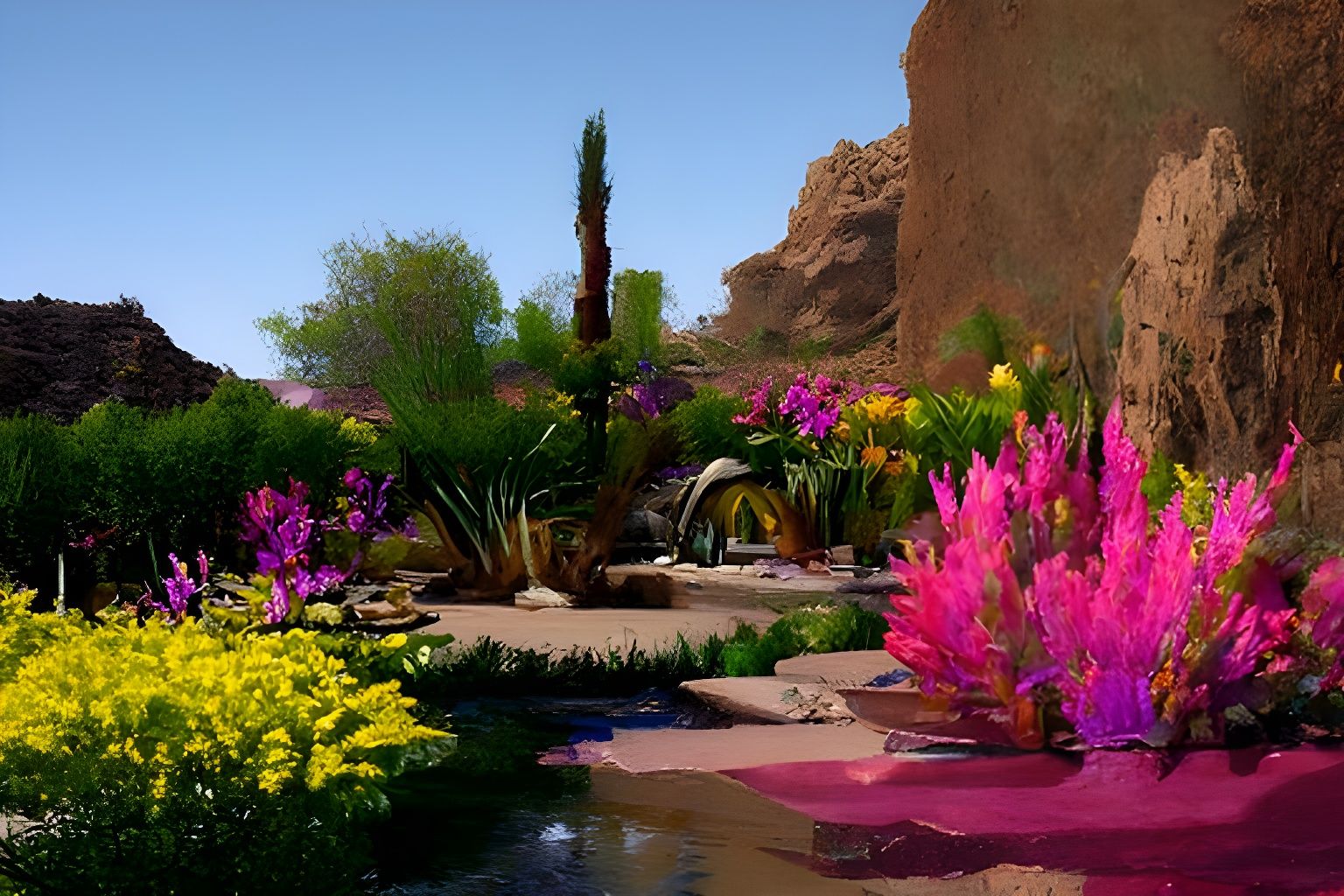 Garden in a desert oasis