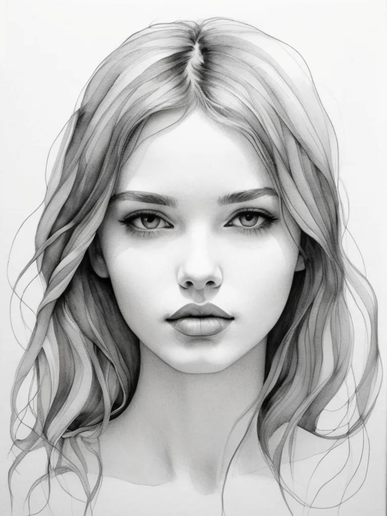 DARING LOOK black and white - AI Generated Artwork - NightCafe Creator