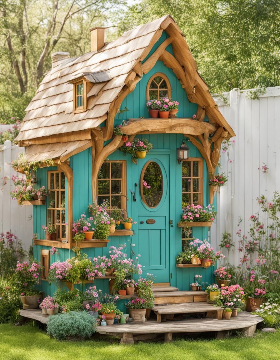 Cottage style playhouse - AI Generated Artwork - NightCafe Creator