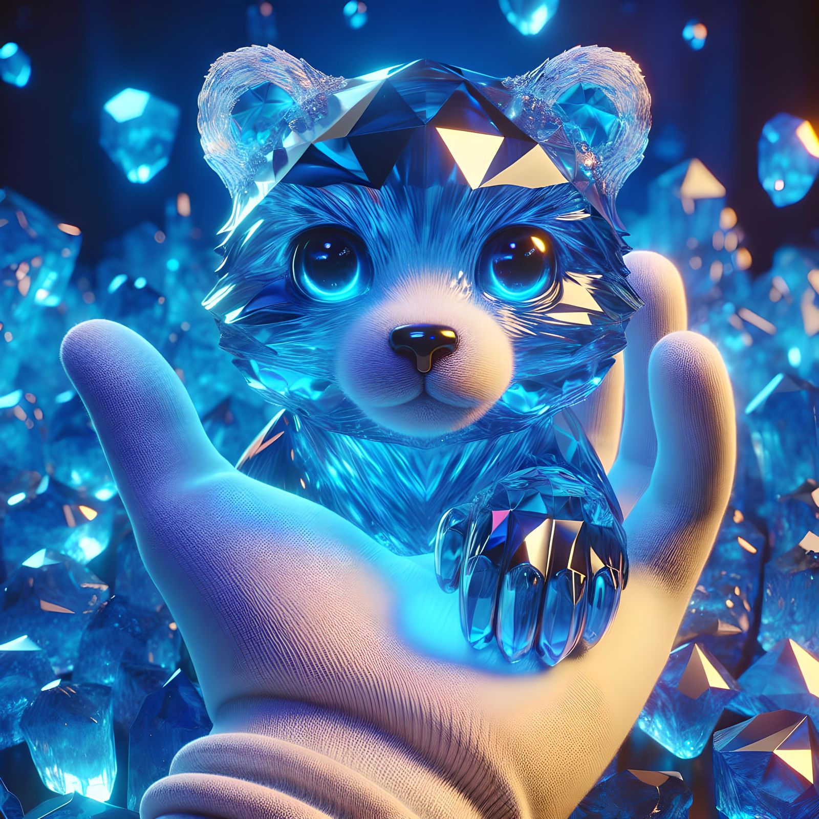 Blue Sapphire Gemstone Cub V3 AI Generated Artwork NightCafe Creator blue-sapphire-gemstone-cub-v3-ai-generated-artwork-nightcafe-creator