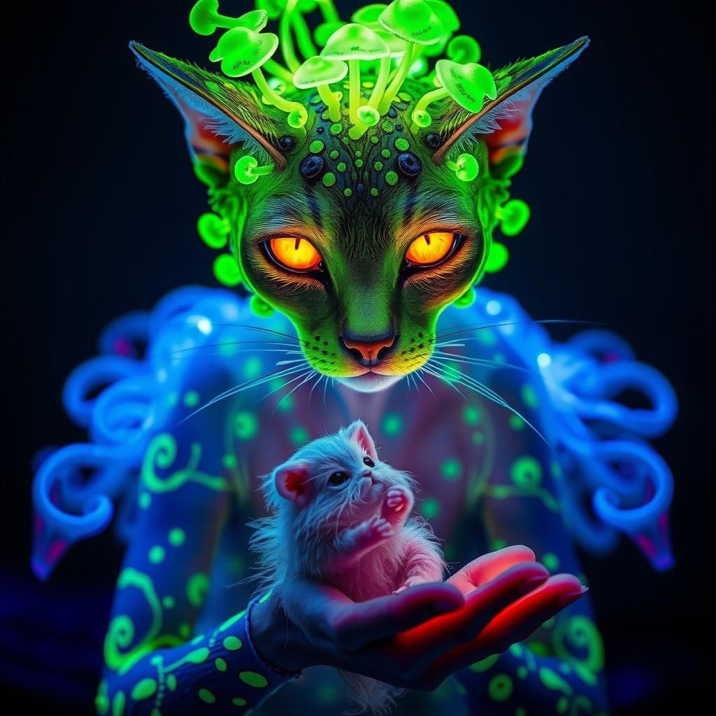 Giving His Little Buddy A Sniff