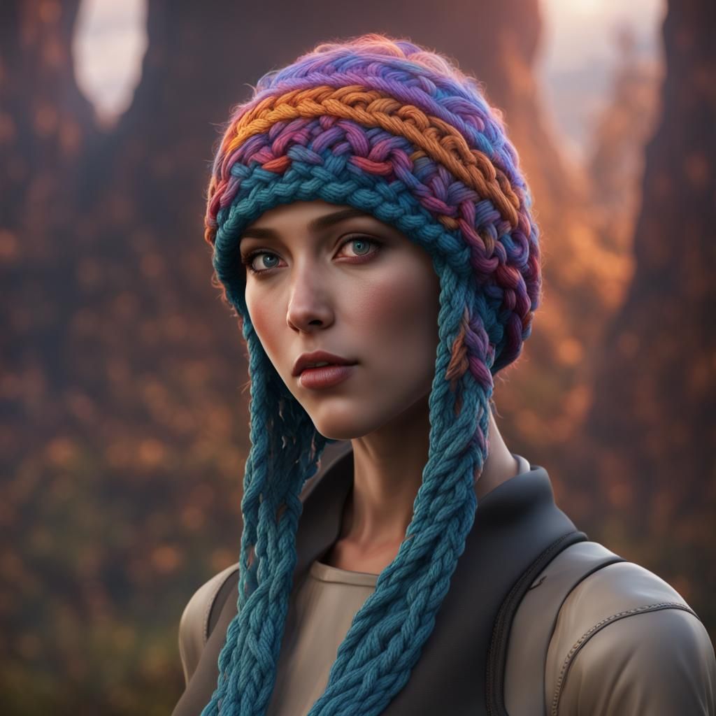 Loom knit hat  by @Pearlmsqueaks