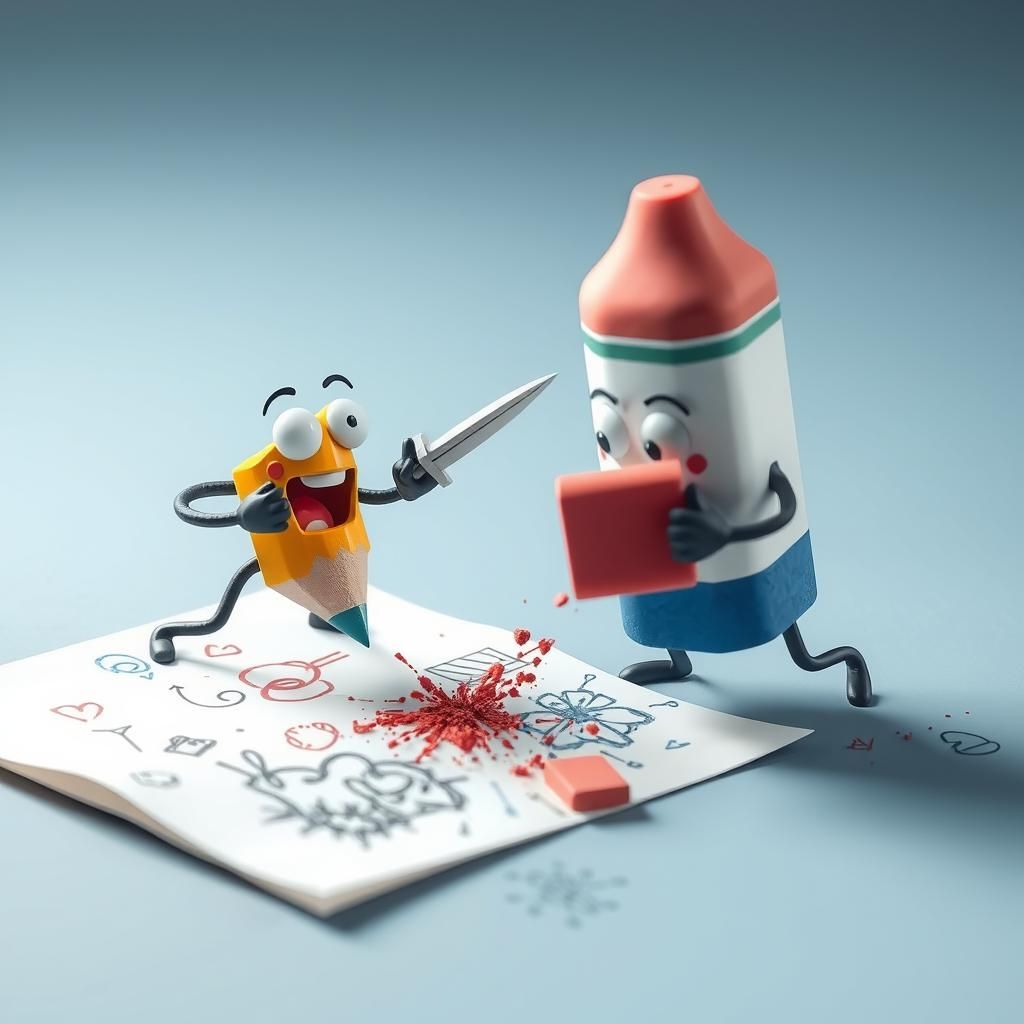 Pencil vs Eraser Clash