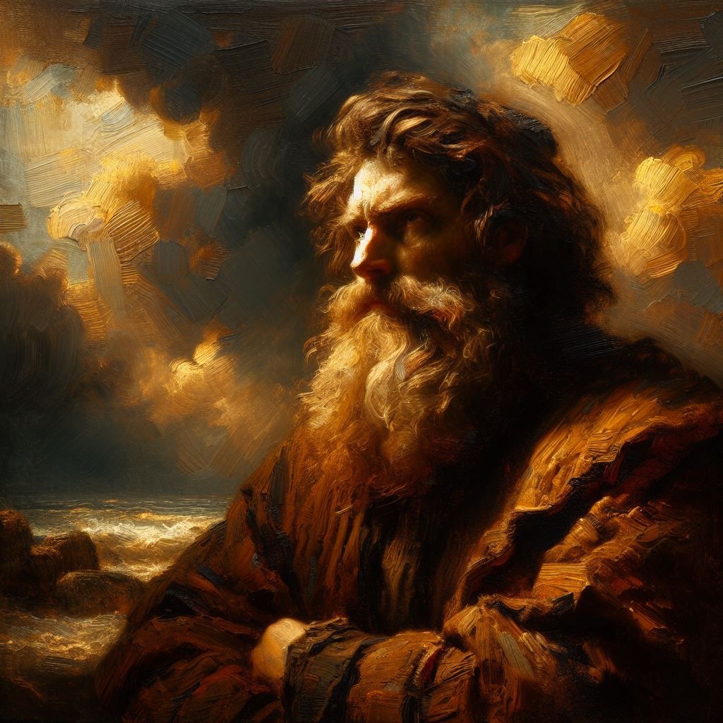 oil painting in the style of Rembrandt