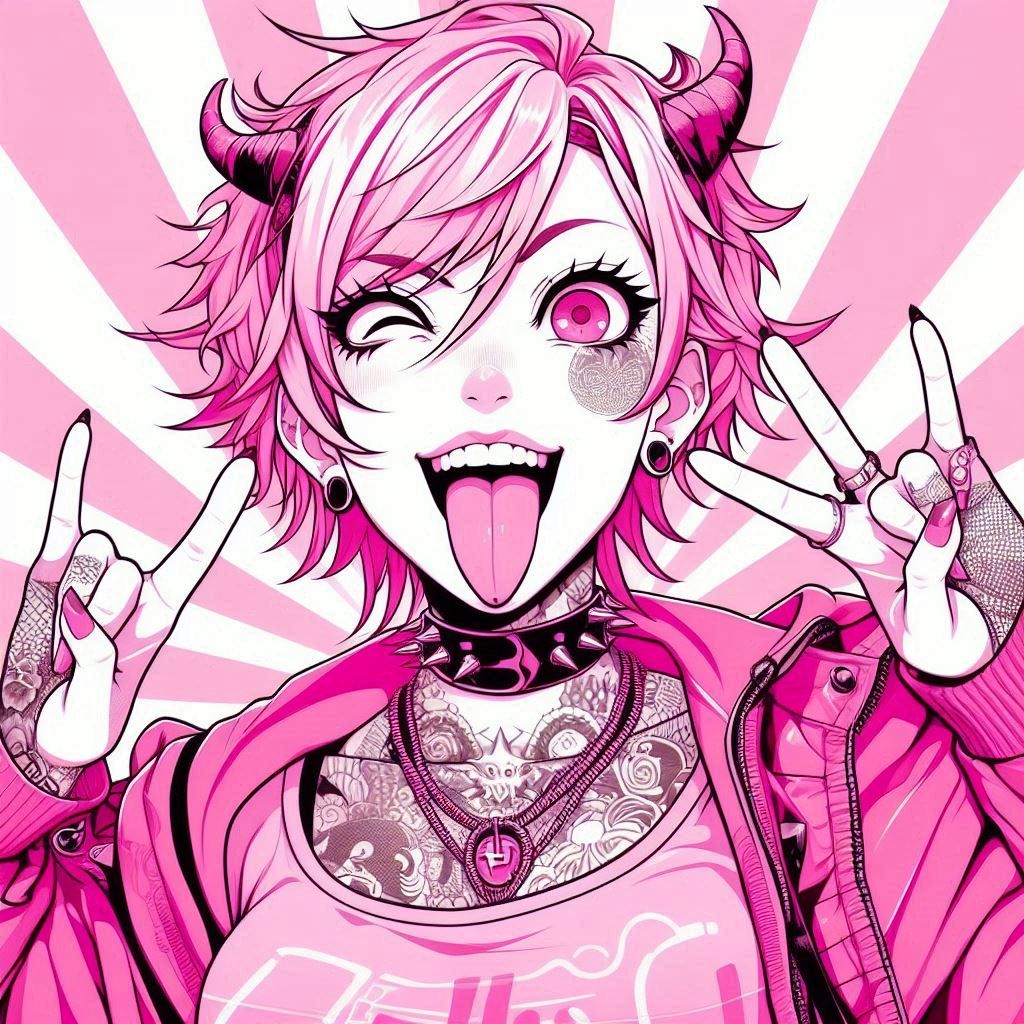 Pink Punk Rocker