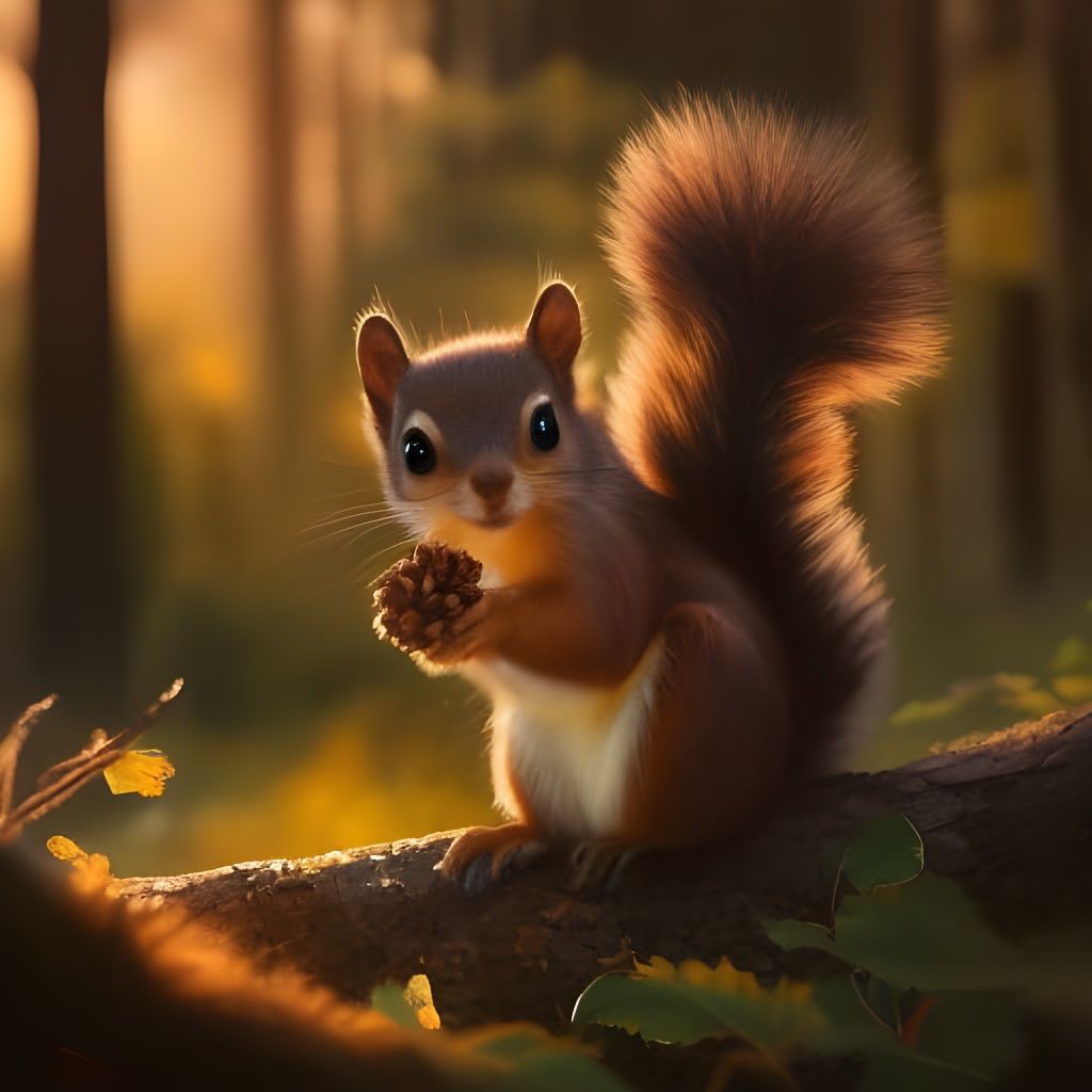 caught off guard squirrel - AI Generated Artwork - NightCafe Creator