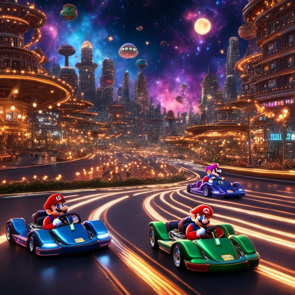 super Mario kart:: 3x pixel::colorful:: beautiful:: video ga...