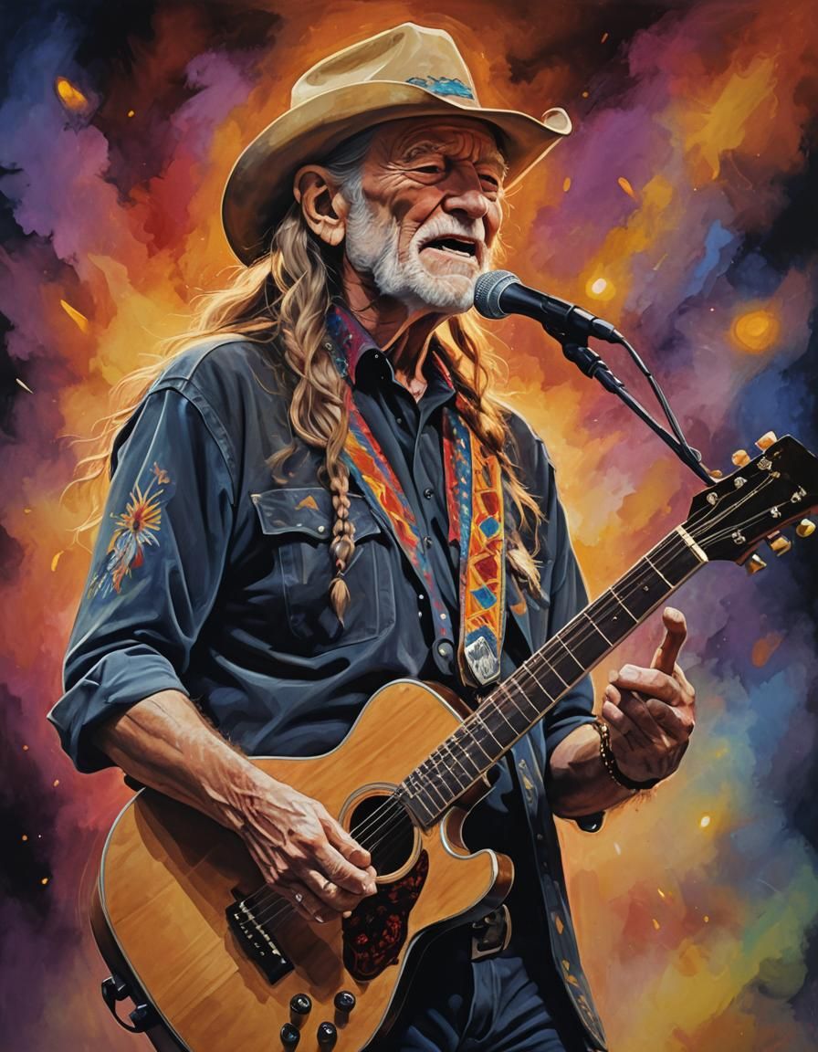 WILLIE NELSON - AI Generated Artwork - NightCafe Creator