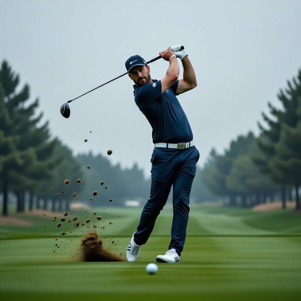 Lionel Messi Playing Golf in HDR Photograph