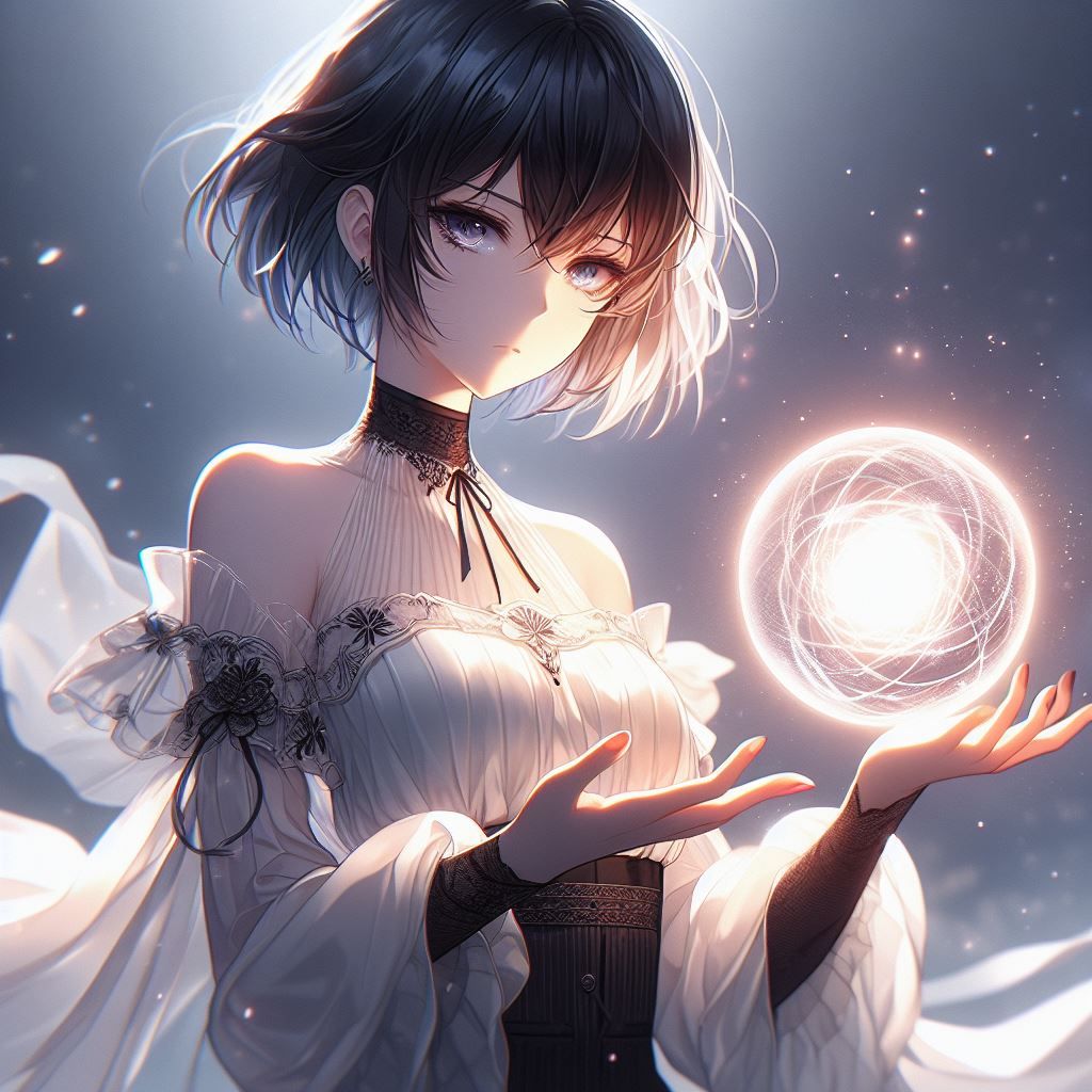 Moon and the orb of light