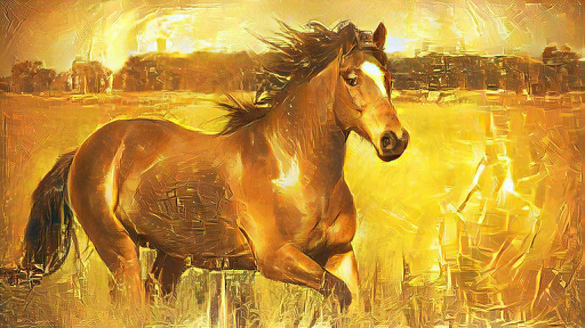 Golden horse