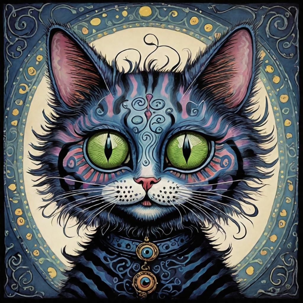 Louis Wain Cat in the style of Tim Burton (Juggernaut XL v5) - AI ...