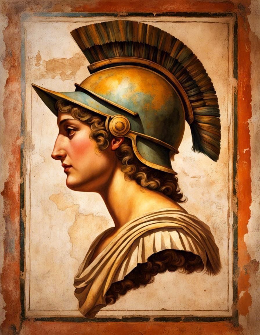 Athena, Goddess of War  by @Robot Librarian