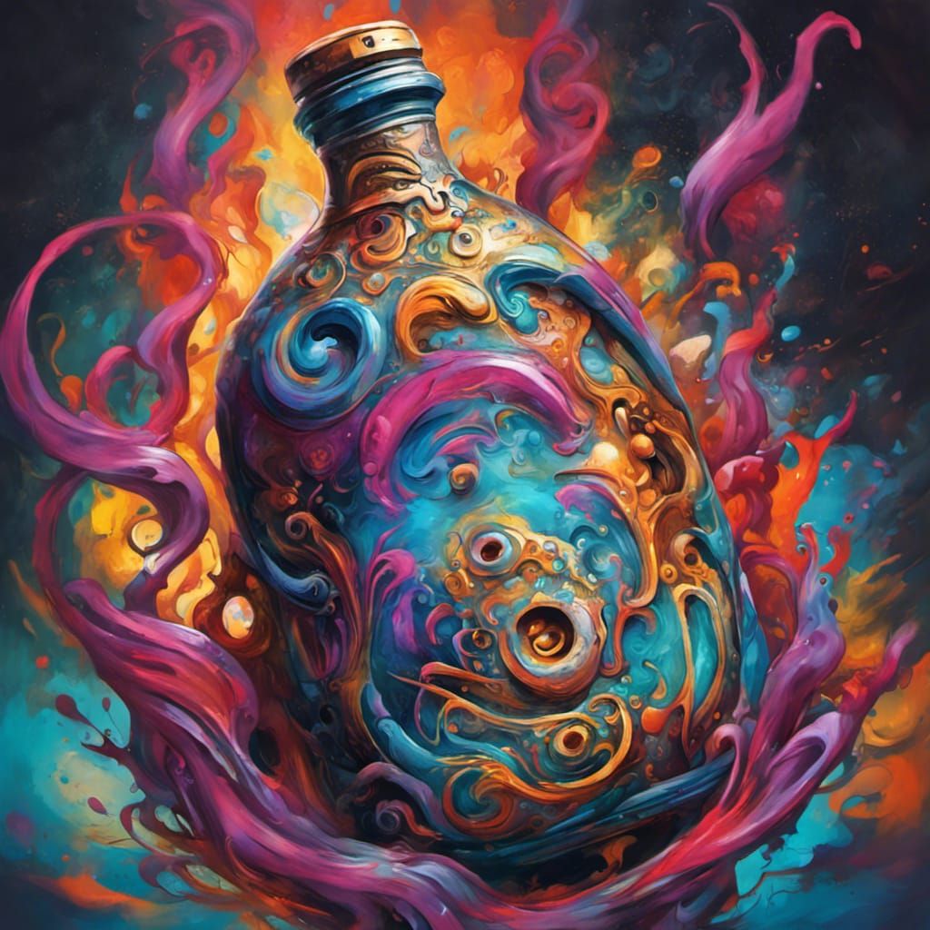 DJinn's ancient bottle - AI Generated Artwork - NightCafe Creator