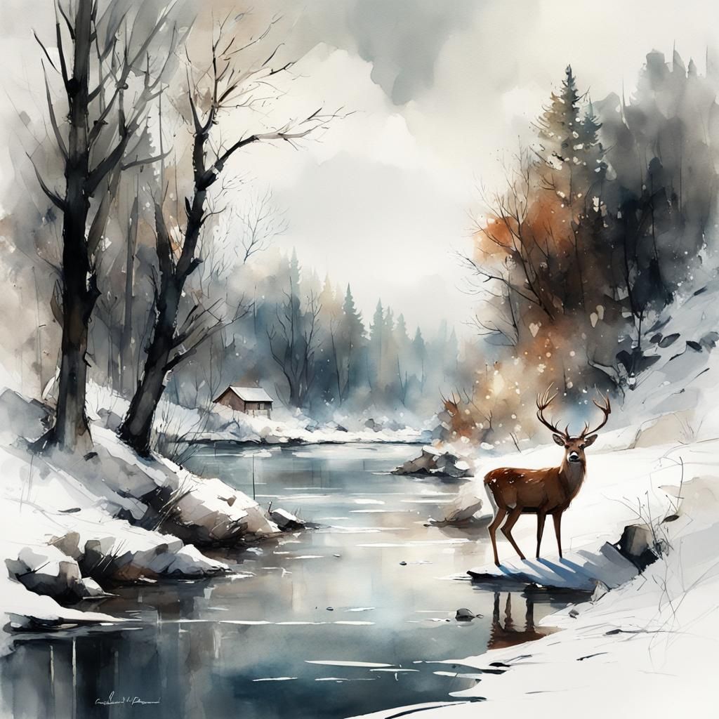 Winterlandscape   by @Diellys