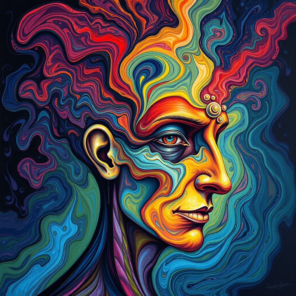 melting head  by @Artsy Joshi