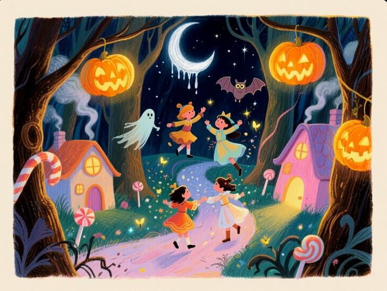 9/21/2025-Whimsical Surrealism Halloween Night Art By Archan...