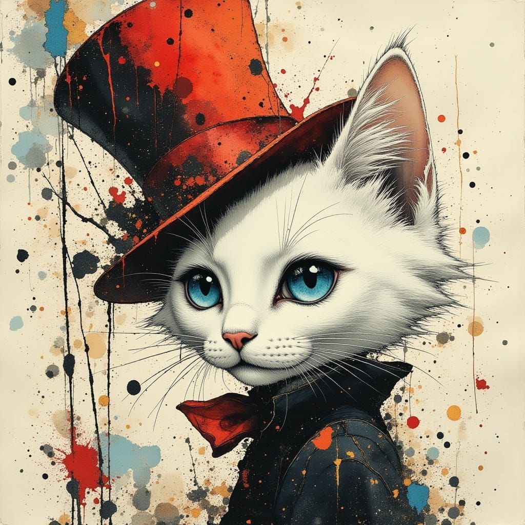 pensive cat  by @ZebraOcean