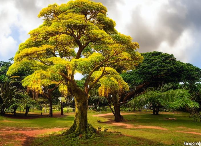 Golden trumpet tree in the "queen's park savannah" in "Trini...