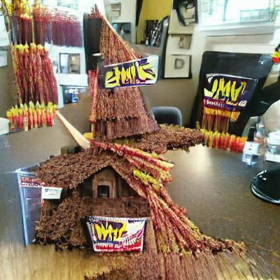 Witch's house made out of Slim Jims