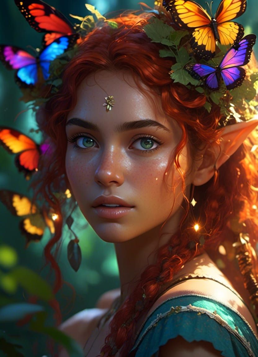 butterfly forest fae - AI Generated Artwork - NightCafe Creator