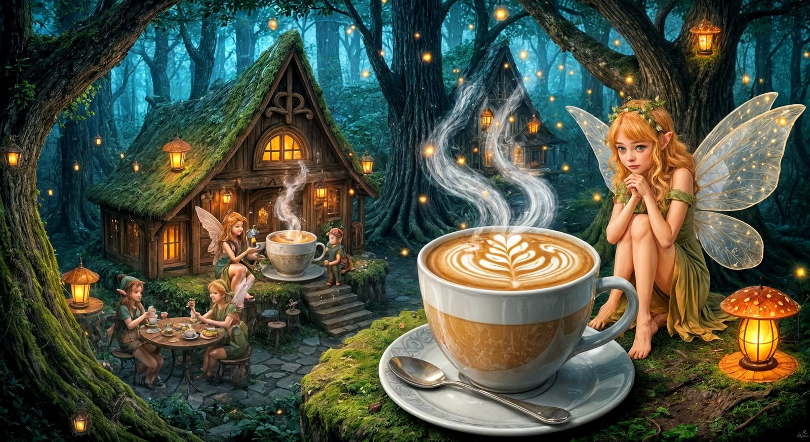 Enchanted Woodland Café  by @Stalean