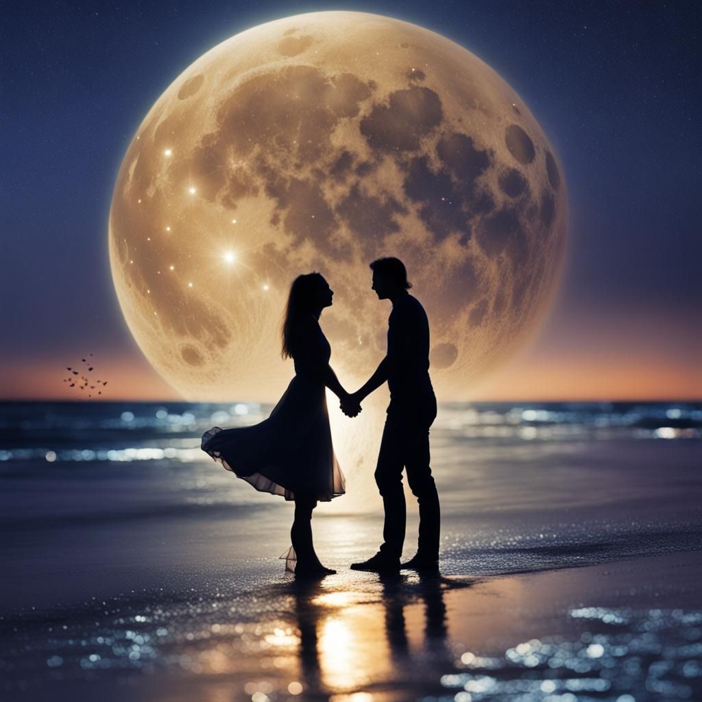 love and light  under  the moon