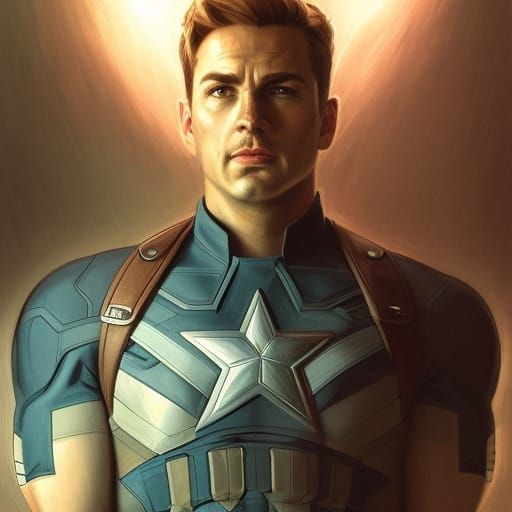 STANDING TALL AND PROUD (CAPT. AMERICA) - AI Generated Artwork ...