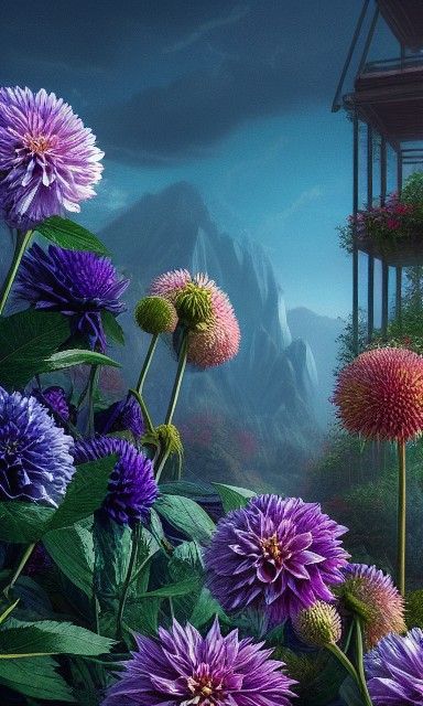 Valley of dahlias, Artgerm, WLOP, Photograph Taken on Nikon ...