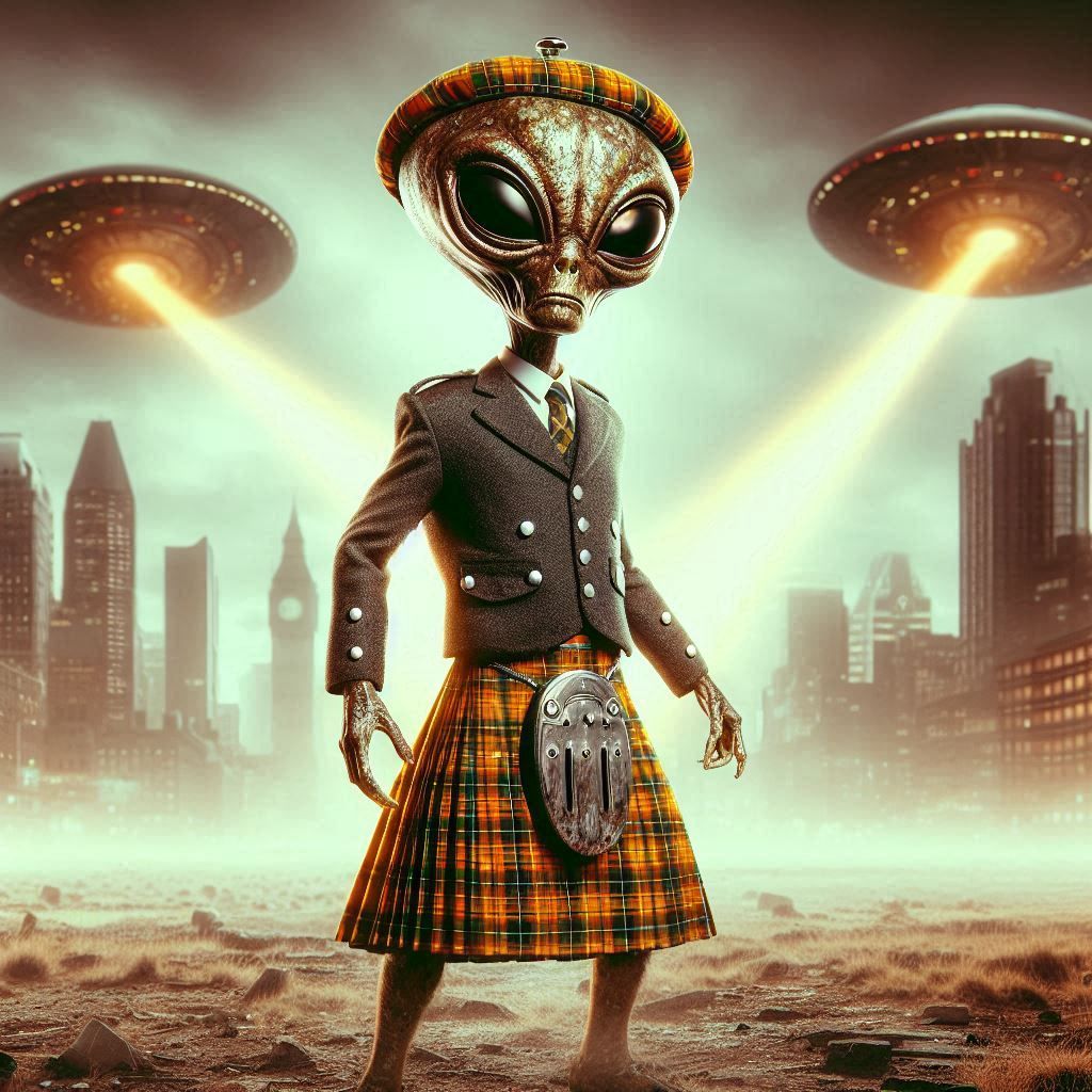 Classified Alien portrait ☣️ Scottalieninakiltmimi