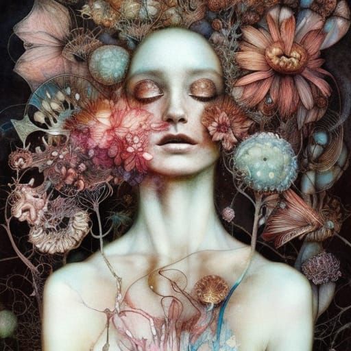 Ballerina Double Exposure in Watercolor Collage