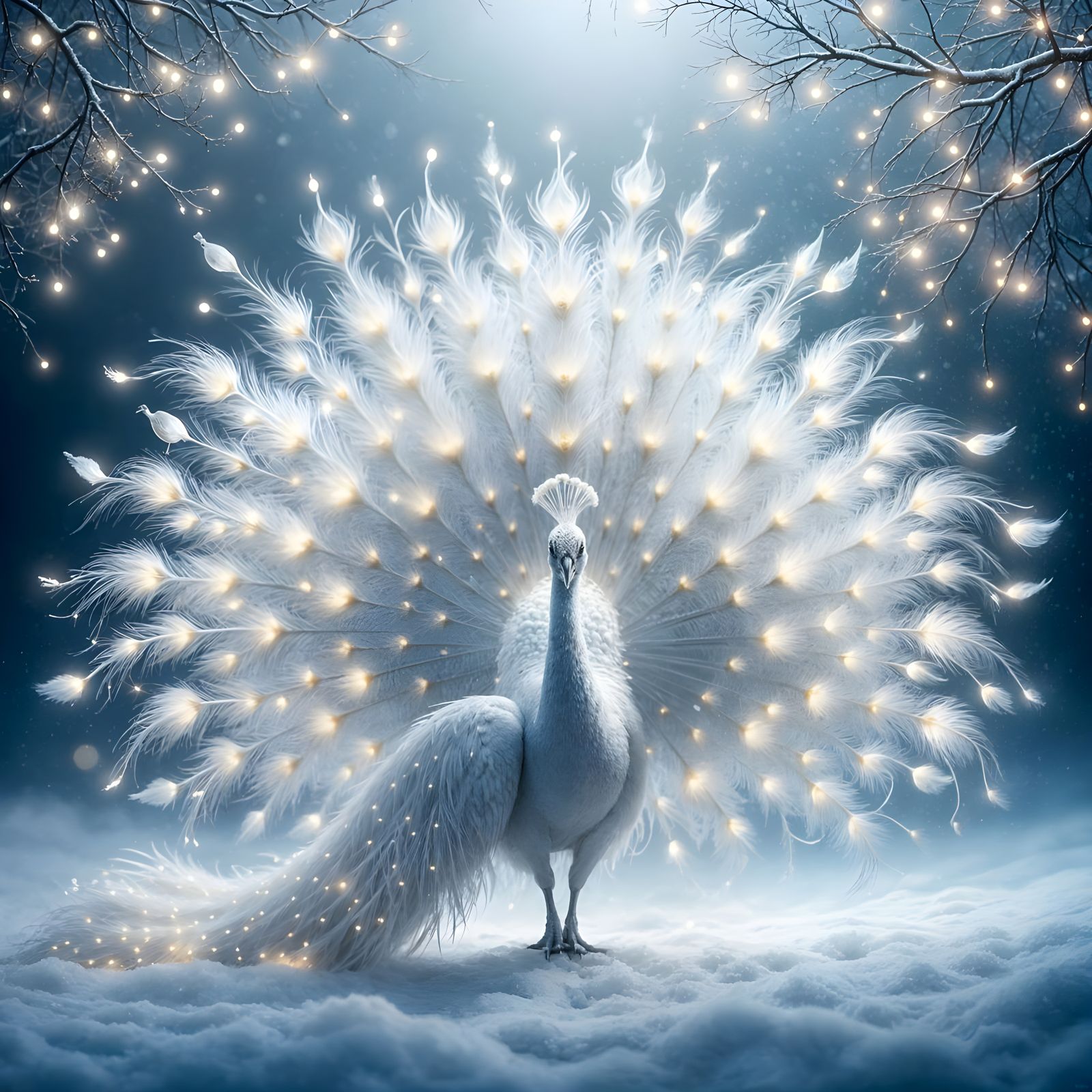 Winter Peacock  by @JenniferG