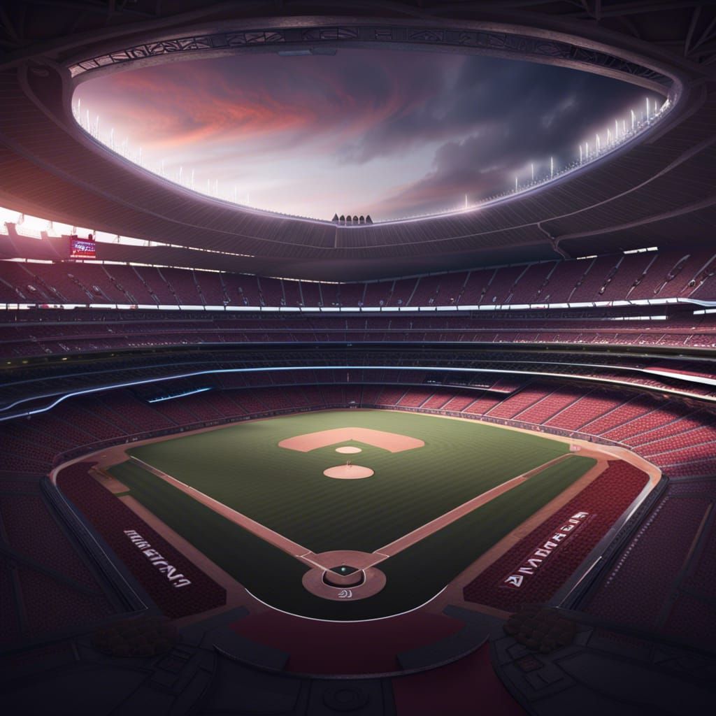 Realistic Angel Stadium of Anaheim AI Generated Artwork NightCafe