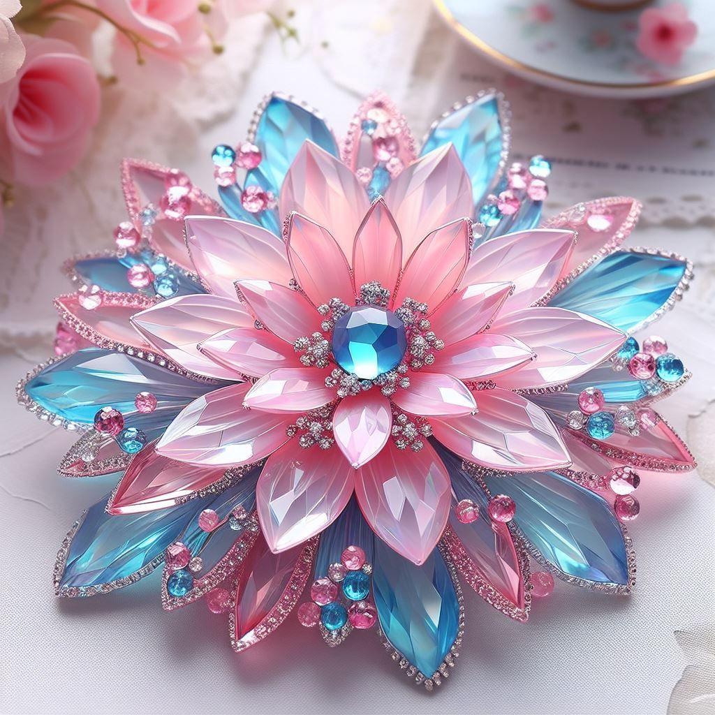 Crystal cotton candy flower