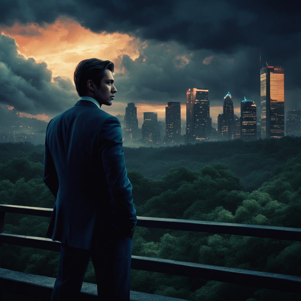 Central Figures at the Crossroads of Two Worlds - AI Art