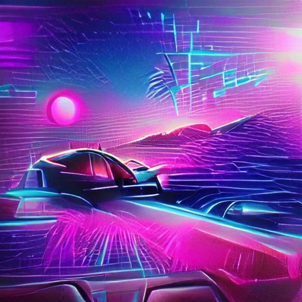 Outrun retrowave