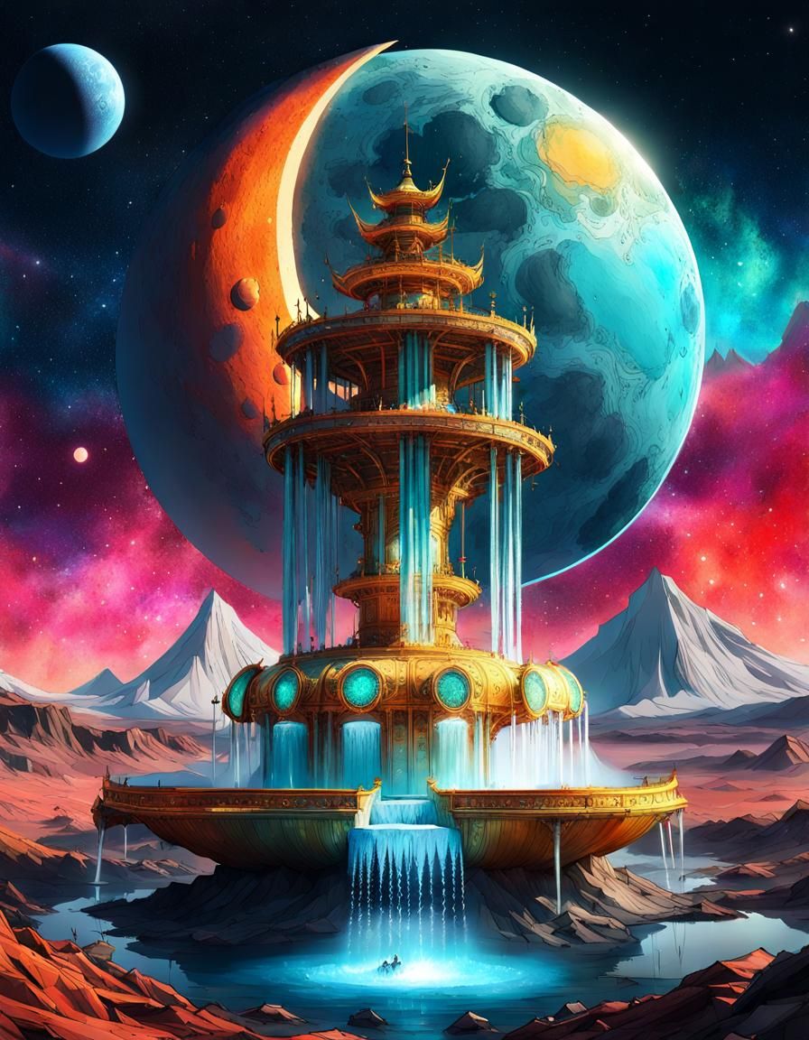 Water Fountain - AI Generated Artwork - NightCafe Creator