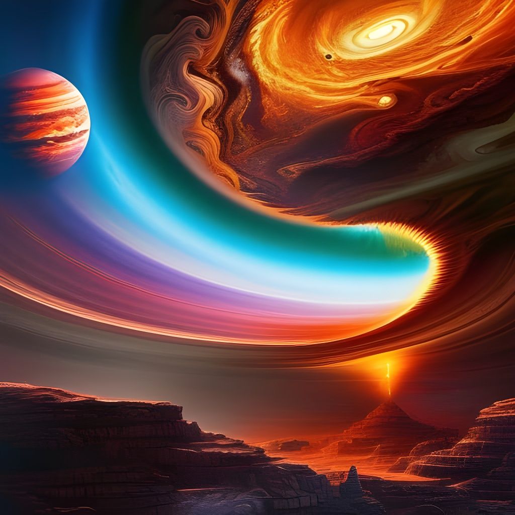 Jupiter's Giant Red Spot - A Contained Chaotic Storm.  by @Pandorica