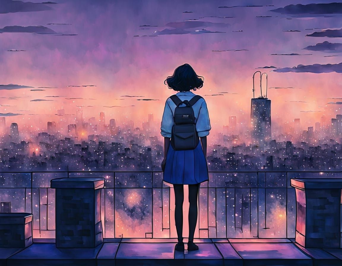 Lost Midnight Gaze  by @Miny Boy