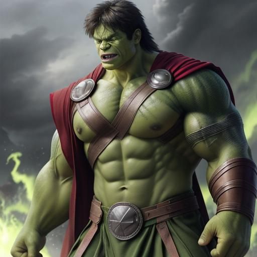 Hulk in thor costume