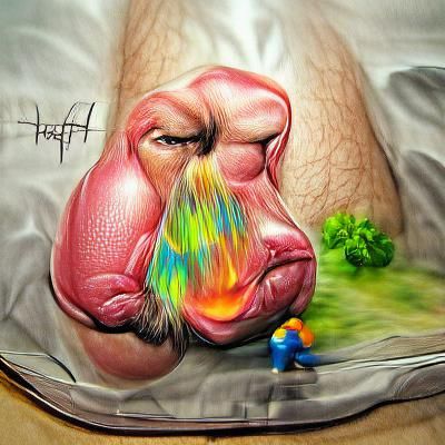 Hyperrealistic Colorful Fart Cloud Illustration