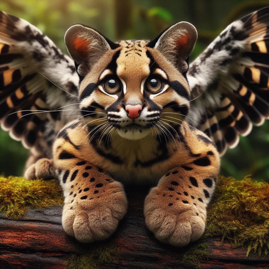 Winged Clouded Leopard - AI Generated Artwork - NightCafe Creator