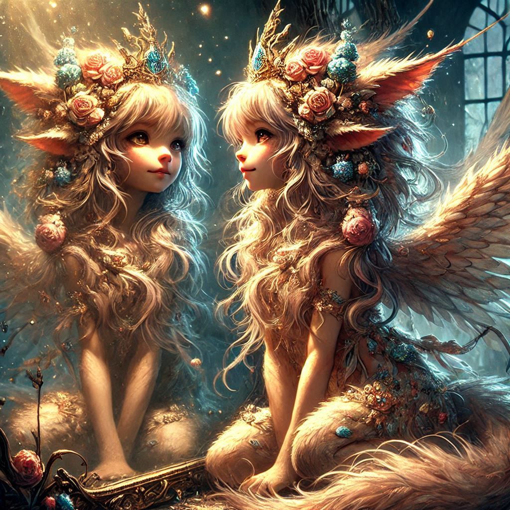 adorable fairy-tale fantasy creature portrait..