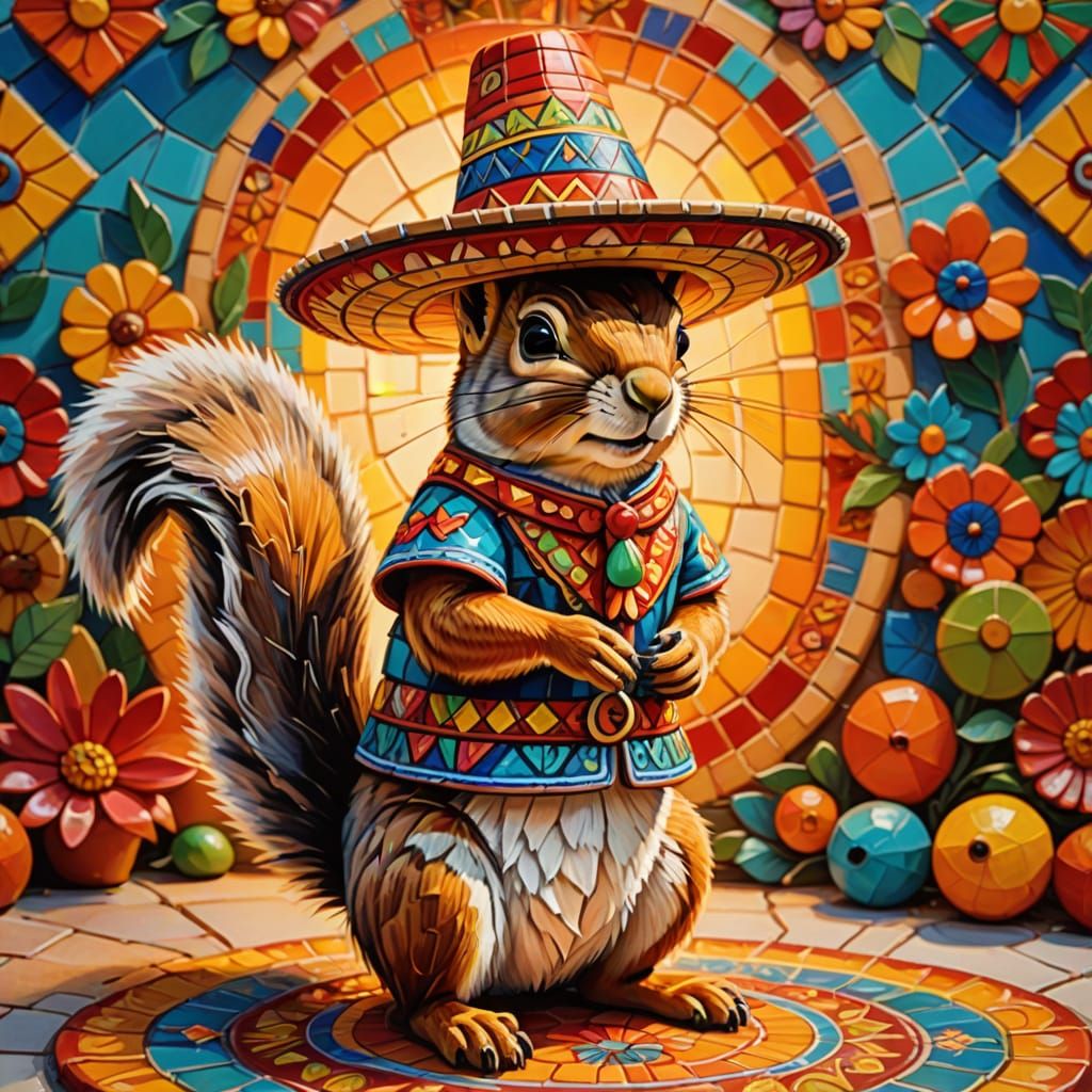 A Squirrel in a Sombrero   by @Tilted25