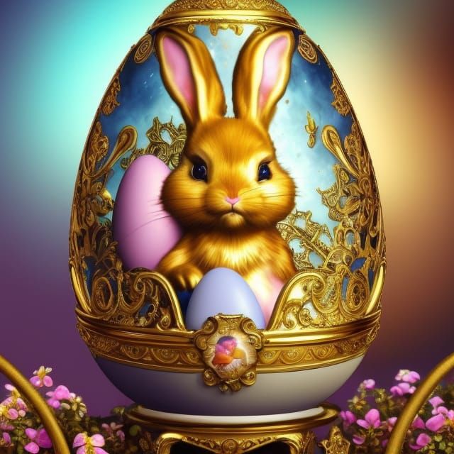 Easter Bunny Egg  by @Shywolf