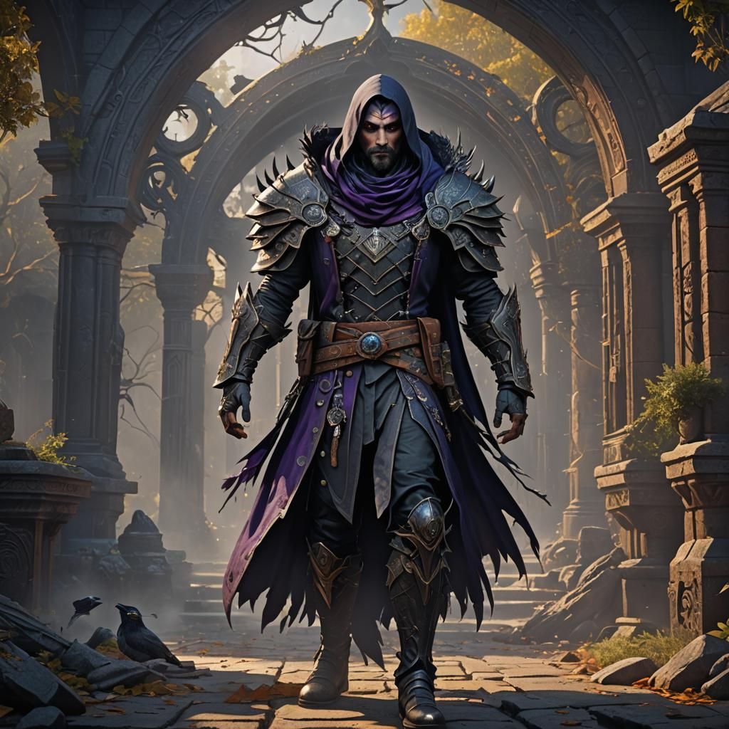 male shadar kai rogue emmissary of the raven queen