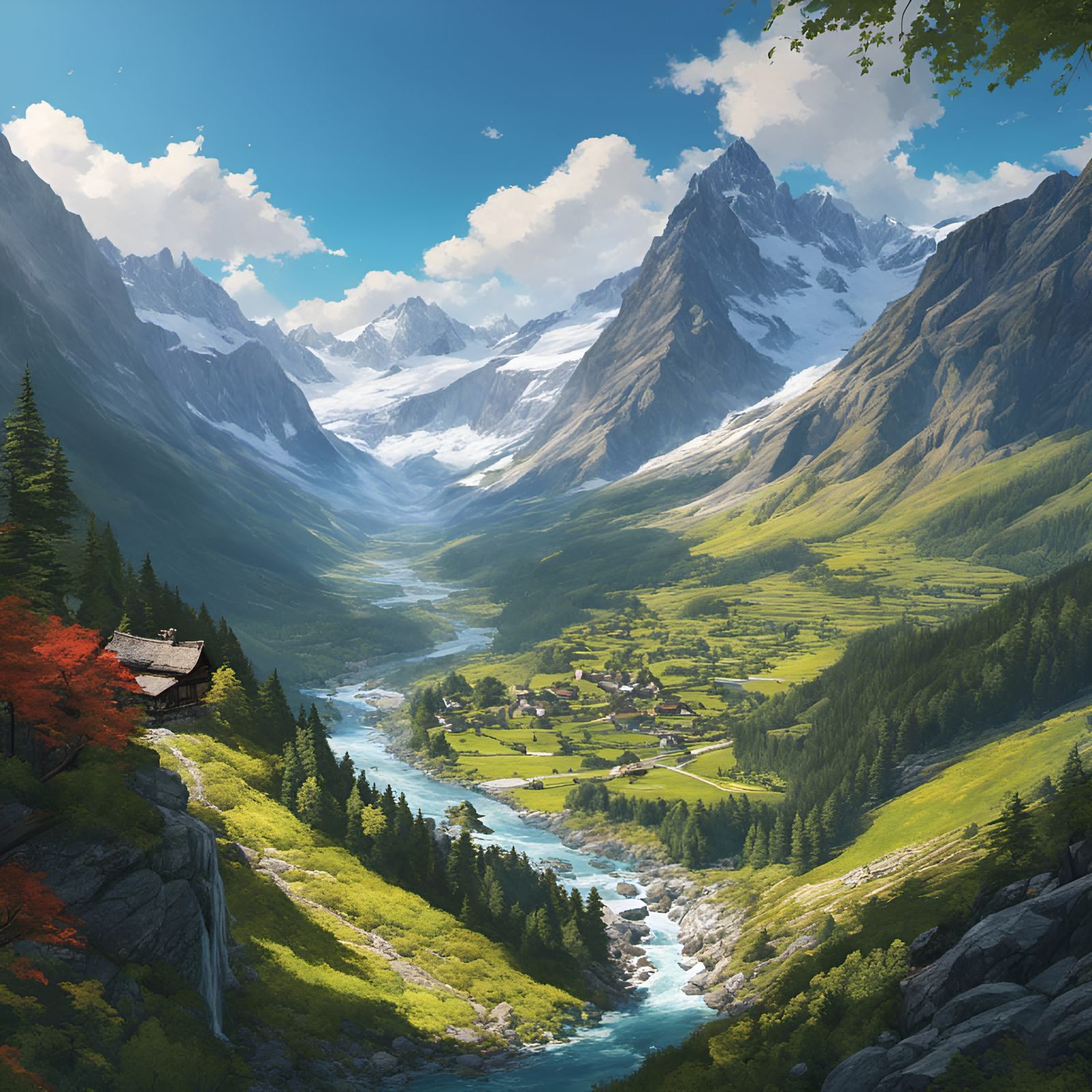 Small village near the Alps  by @Artestetic