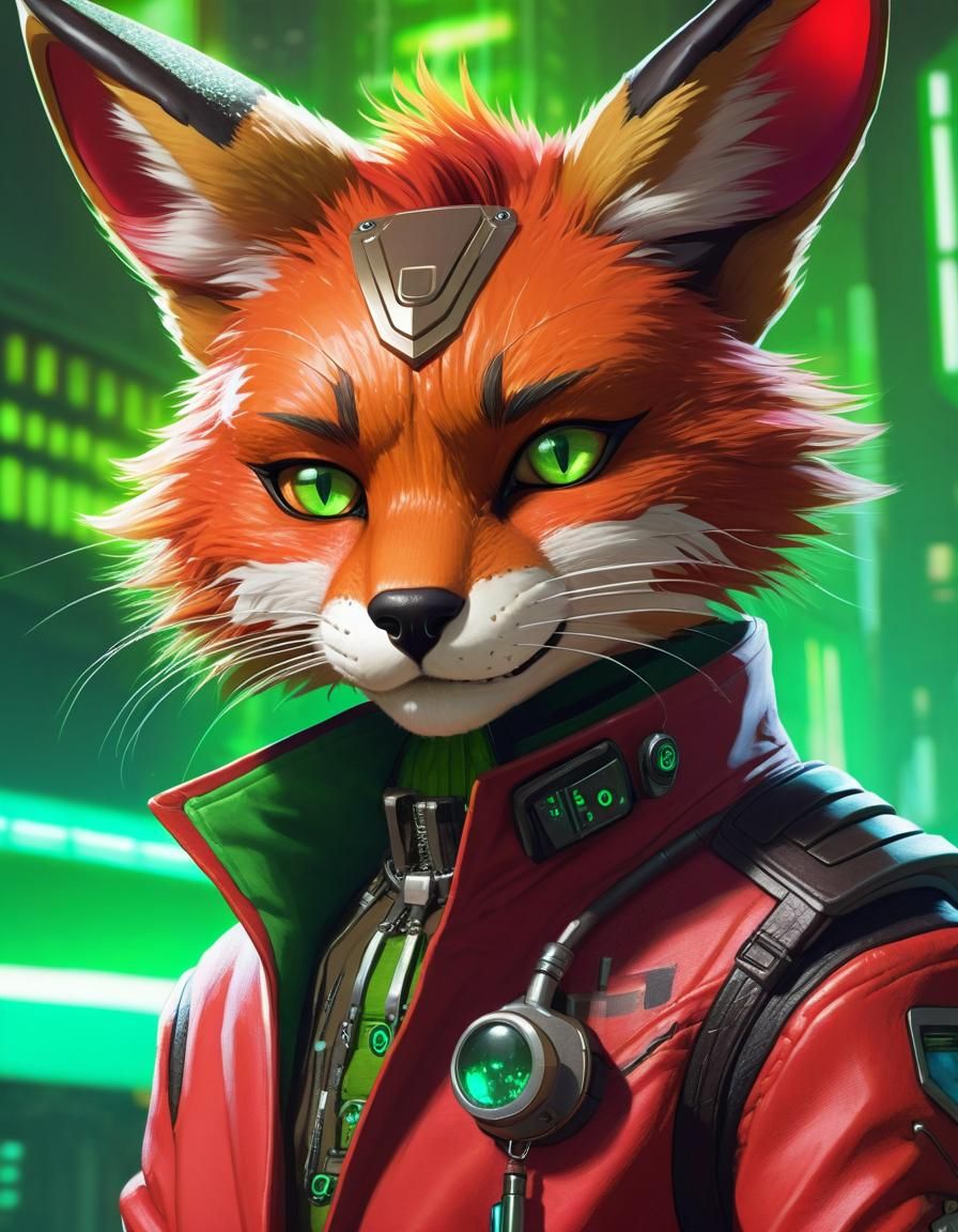 Cyberpunk fox - AI Generated Artwork - NightCafe Creator